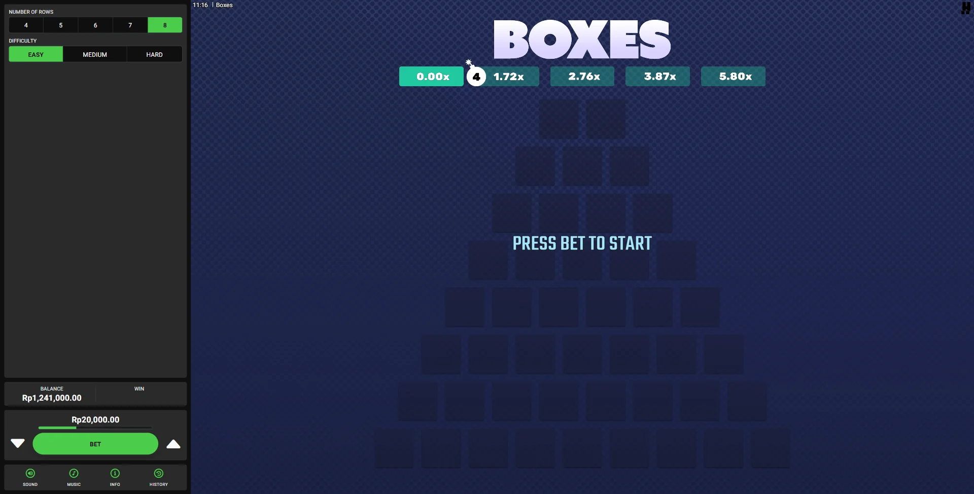 Hacksaw Gaming Mines/Plinko/Coin